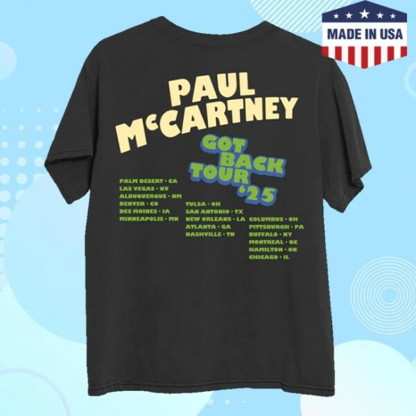 kenny Paul Mccartney Merch Store Got Back 2025 Peace Shirt