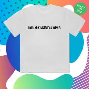 kenny Paul Mccartney Merch Store Paul Mccartney Wings Text Logo Shirt