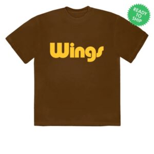 kenny Paul Mccartney Merch Store Wings Text Logo Shirt