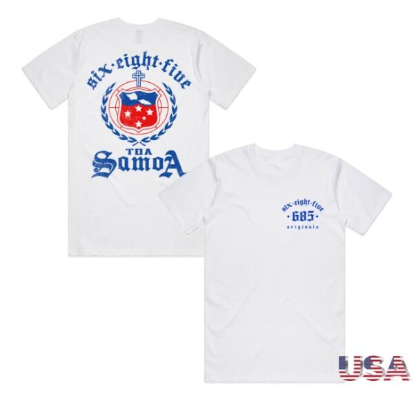 kenny Poetik 685 Merch Store Originals 685 Toa Samoa Shirt Whitess