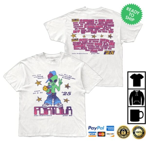 kenny Portola Music Festival 2025 Merch Store Intergalactic Visitor Lineup Tee0