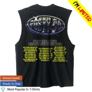 kenny Post Malone Store Merch Big Ass Stadium Tour Cut Out Tank