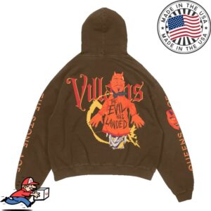 kenny Qotsa Store Merch The Evil Has Landed Brown Hoodie