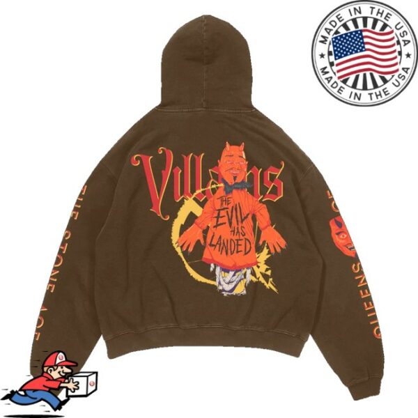 kenny Qotsa Store Merch The Evil Has Landed Brown Hoodie