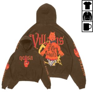 kenny Queens Of The Stone Age Merch Shop Store The Evil Has Landed Brown Hoodie