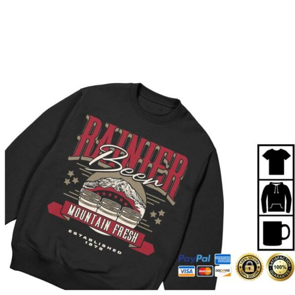 kenny Rainier Brewing Company Peaks Pints Black Sweatshirtw