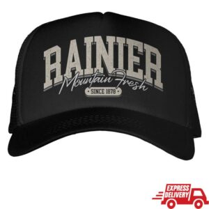 kenny Rainier Brewing Company Rainier Retreat Black Trucker Hat