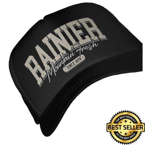 kenny Rainier Brewing Company Rainier Retreat Black Trucker Hats