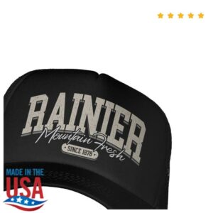 kenny Rainier Brewing Company Rainier Retreat Black Trucker Hatsd