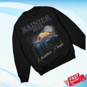 kenny Rainier Brewing Company Twilight Peaks Rainier Black Sweatshirts