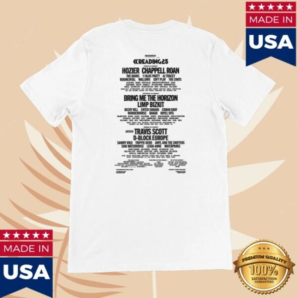 kenny Reading And Leeds Festivals Merch Store Reading 2025 Line Up White Shirts