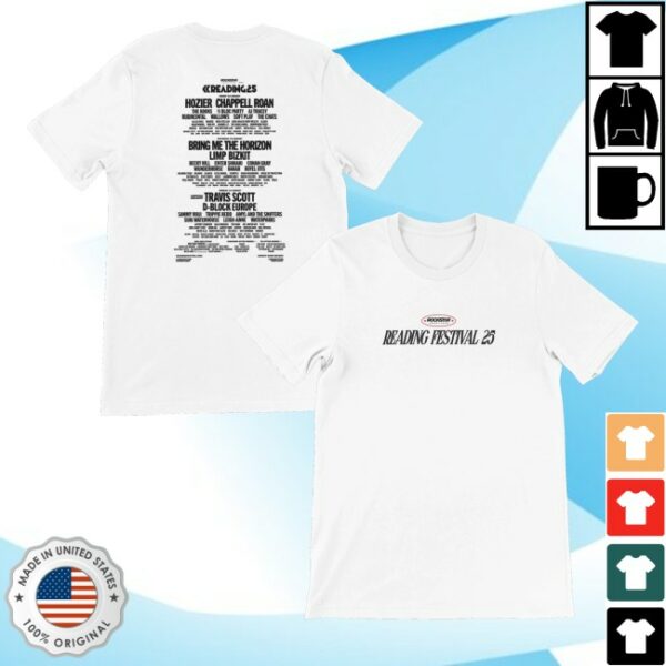 kenny Reading And Leeds Festivals Merch Store Reading 2025 Line Up White Shirtsds