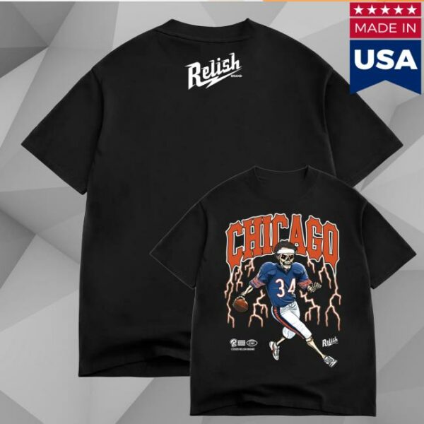 kenny Relish Brand Merch Shop Store 2025 Chicago Legacy Football Black Shirt