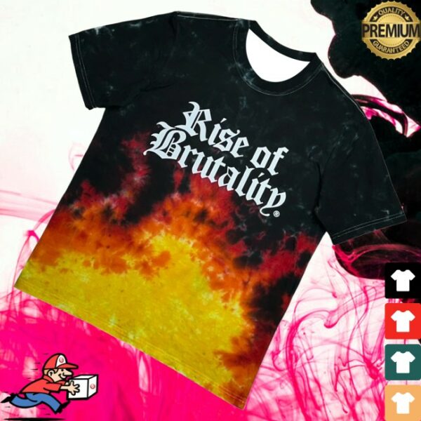kenny Rise Of Brutality Merch Fire Tie Dye Tee0
