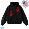 kenny Rory Merch Store Handprint Zip Hoodie Black0