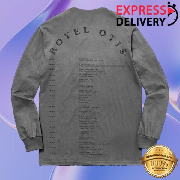 kenny Royel Otis Merch Store Meet Me In The Car Grey Bunny North American Tour Long Sleeve Shirtss
