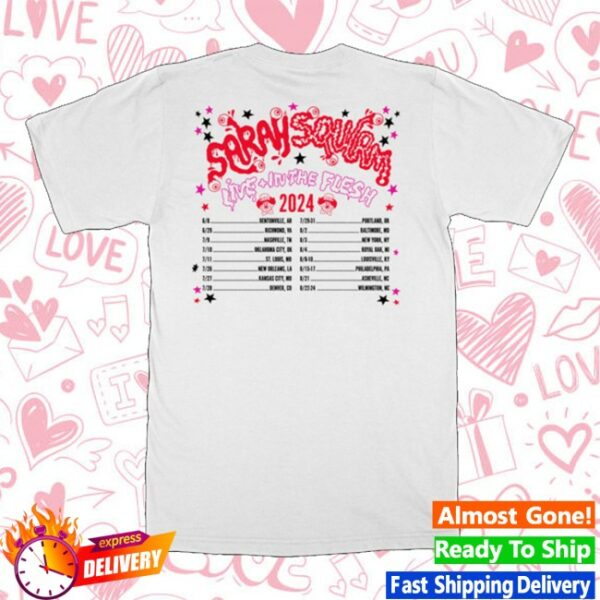 kenny Sarah Squirm Merch Live In The Flesh 2024 Tour Tee