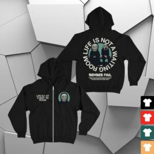kenny Senses Fail Merch Store Bench Life Is Not A Waiting Room Zip Up Hoodie