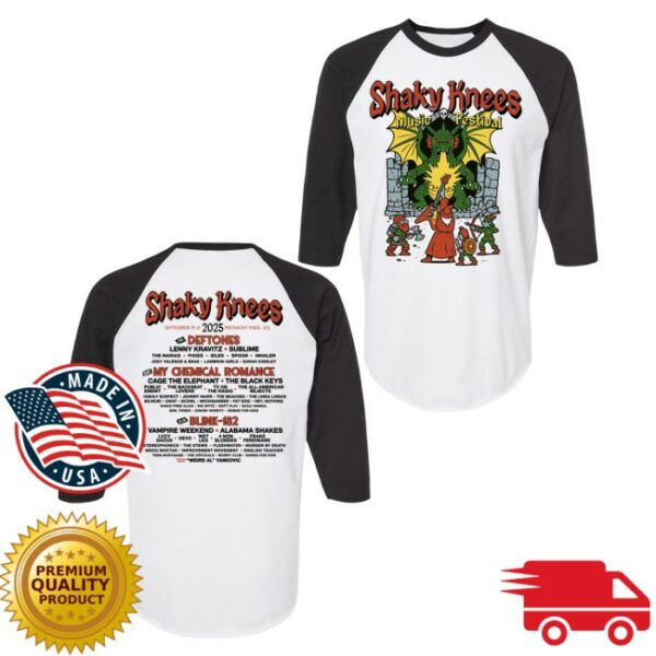 kenny Shaky Knees Festival Merch Dragon Raglan Lineup Tee0