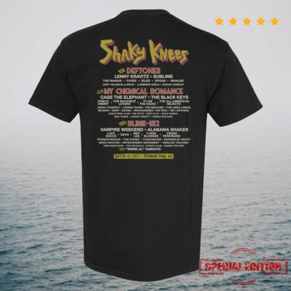kenny Shaky Knees Festival Merch Skeleton Punk Lineup Tee