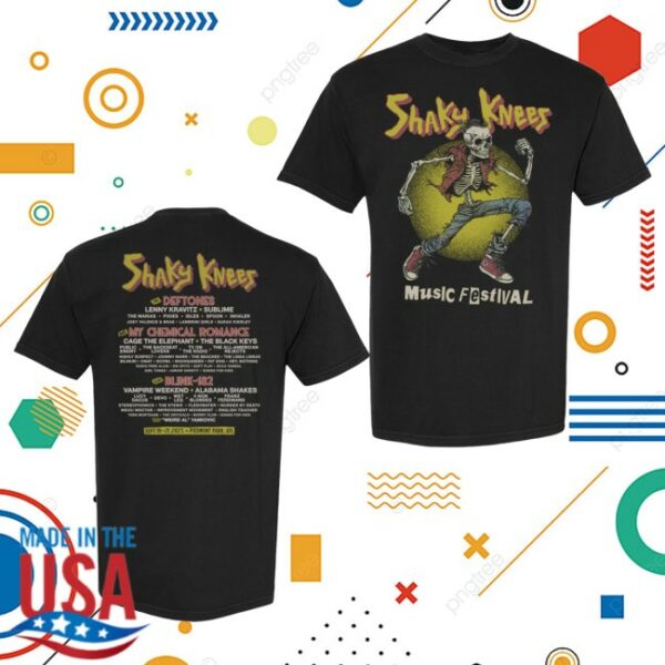 kenny Shaky Knees Festival Merch Skeleton Punk Lineup Tee0