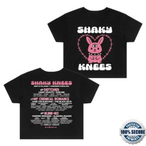 kenny Shaky Knees Festival Merch Womens Bunny Lineup Crop Tee1