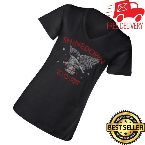 kenny Shinedown Merch Call Me Ladies V Neck1