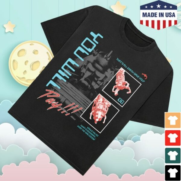 kenny Skibidi Toilet Merch Juggernaut You Will Pay Unisex Tee0