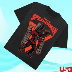 kenny Skibidi Toilet Merch Titan Spearkerman Illustration Unisex Tee0