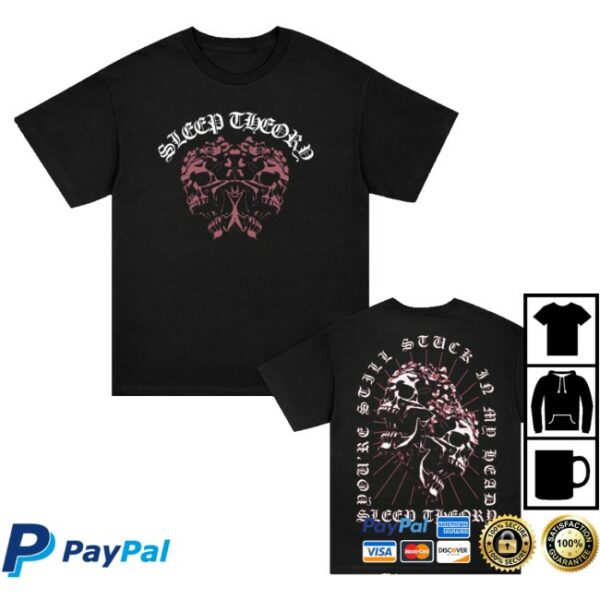 kenny Sleep Theory Merch Dual Skulls Shirt Black