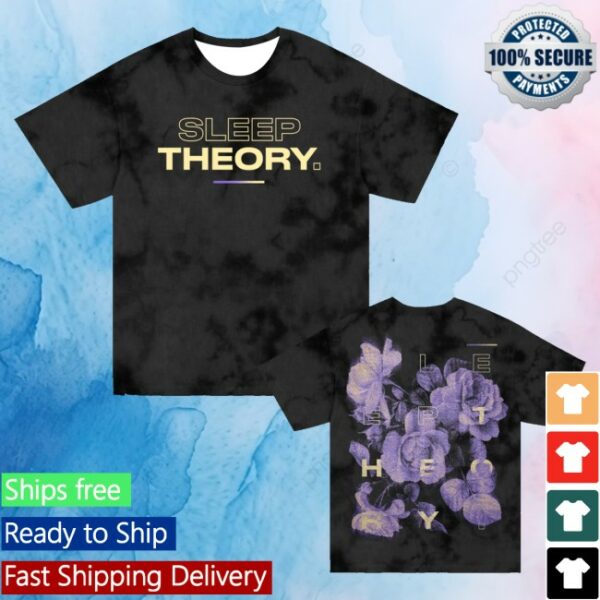 kenny Sleep Theory Merch Floral Shirt Crystal Black Dye
