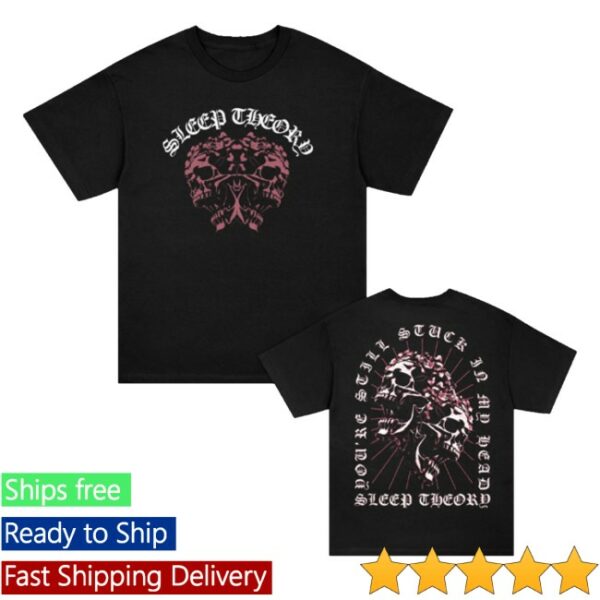 kenny Sleep Theory Merch Store Dual Skulls Shirt Black