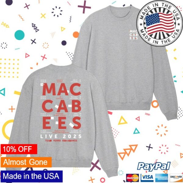 kenny The Maccabees Merch The Maccabees 2025 Grey Tour Crewneck0