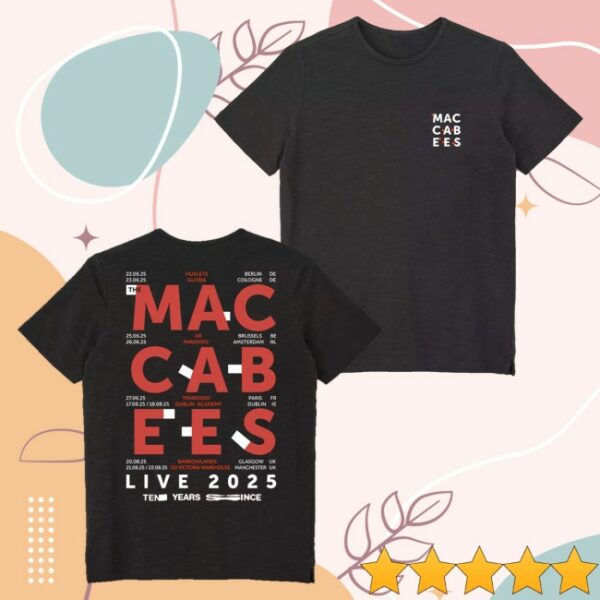 kenny The Maccabees Merch The Maccabees 2025 Tour Shirt1