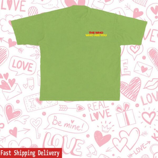 kenny The Who Merch Store Who Are You Green Group Photo Shirt