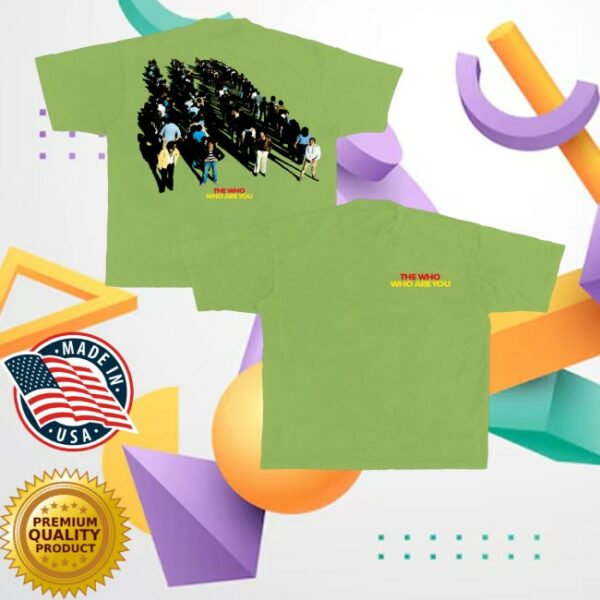 kenny The Who Merch Store Who Are You Green Group Photo Shirtss