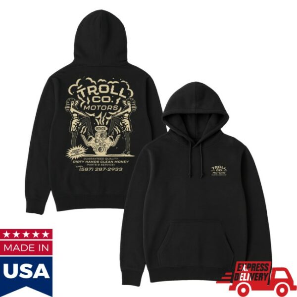 kenny Troll Co Clothing Merch Store Mens Troll Co Motors Hoodiess