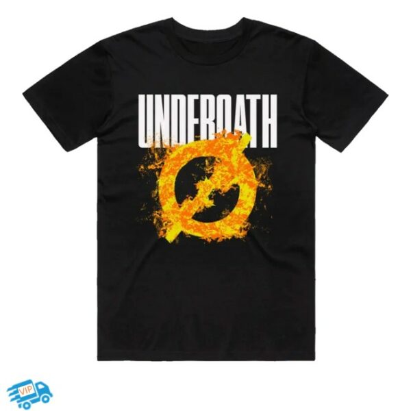 kenny Twisted Thread Merch Store Underoath Symbol On Fire Black Shirt