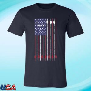 kenny Usa Archery Store Mens Grunge Flag Shirt