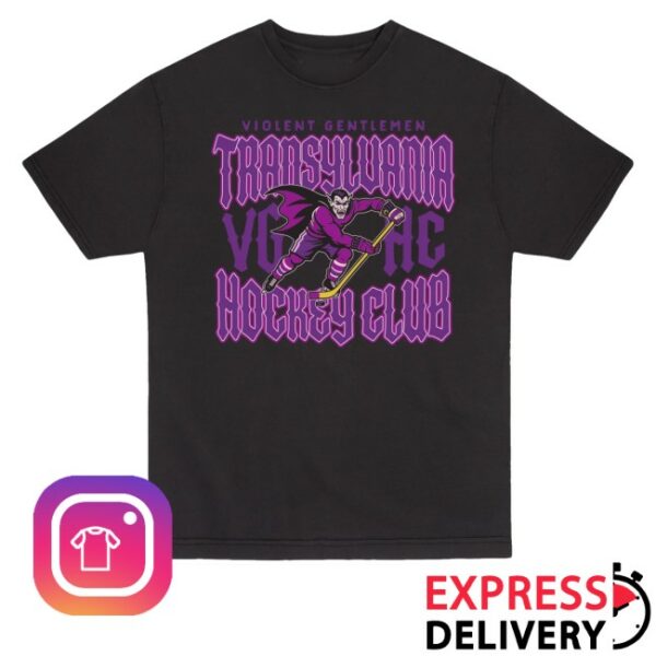 kenny Violent Gentlemen Hockey Club Merch Store Transylvania Hc Garment Dye Black Shirt