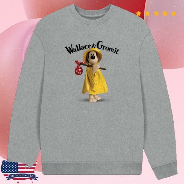 kenny Wallace And Gromit Store Gromit In The Rain Oversized Jumper