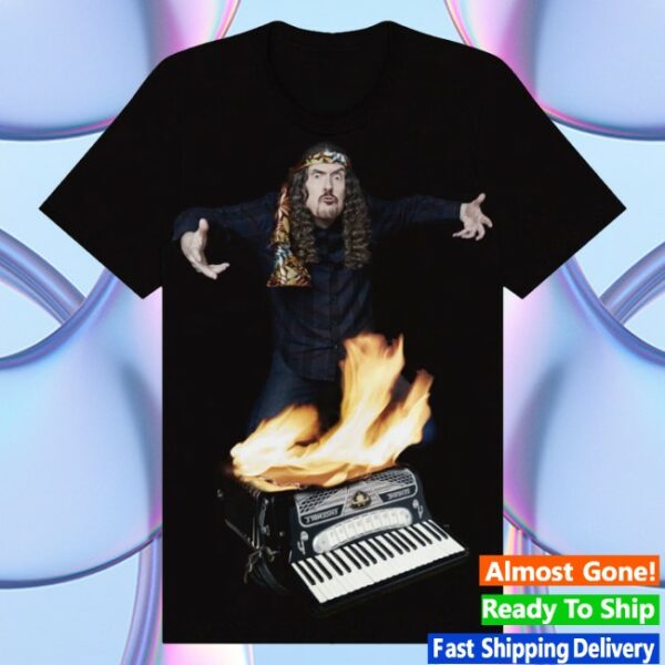 kenny Weird Al Yankovic Merch Accordion On Fire Shirt