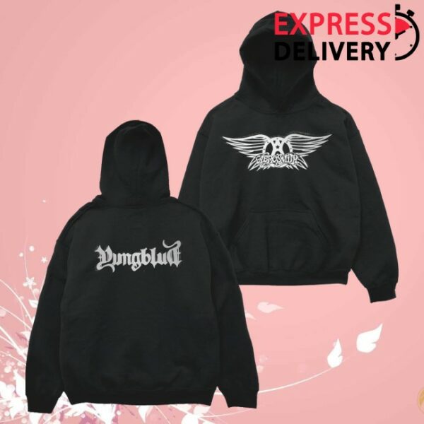 kenny Yungblud Store Merch Aerosmith Yungblud One More Time Black Hoodie1