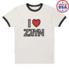 kenny Zayn Official Store I Love Zayn Ringer Tee