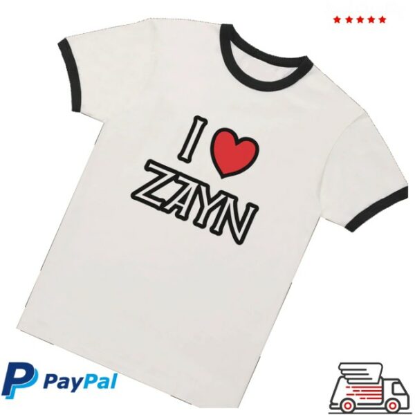 kenny Zayn Official Store I Love Zayn Ringer Tees
