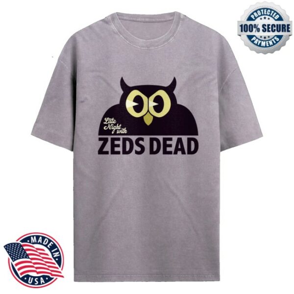 kenny Zeds Dead Merch Zeds Dead Late Night Orchid Stone Wash Grey Tee1