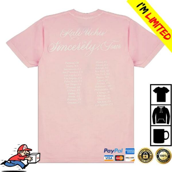 kenny s Kali Uchis Merch Shop Store Sincerely Tour Pink Date Back Shirt