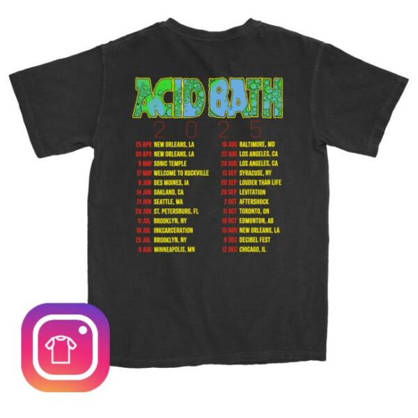 kenny sau Acid Bath Merch Shop Store Tour Shirt