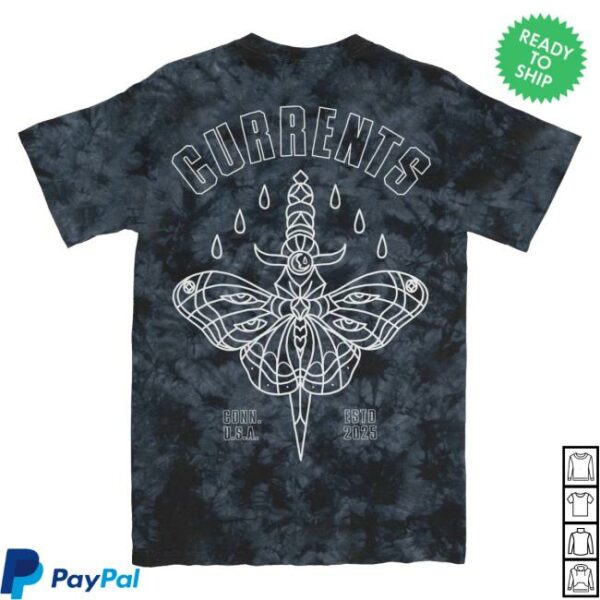 kenny sau Currents Merchandise Moth Outline Crystal Columbia Navy Shirt