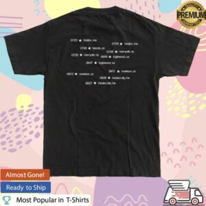 kenny sau Gracie Abrams Shop Tsou Deluxe Tour Black Dateback Shirt